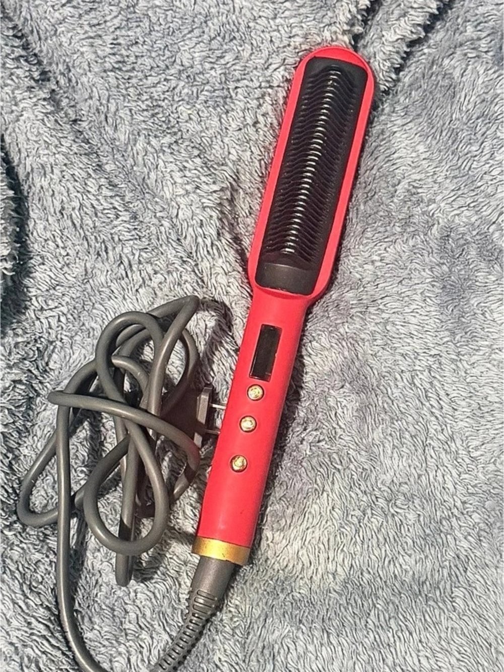 Red Heated Hair Styling Brush